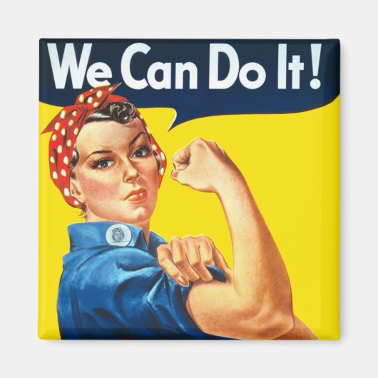 Rosie de Riveter (Iconisch Poster) (We kunnen het! Magneet (Voorkant)