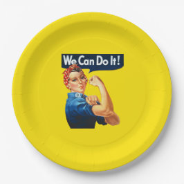 Rosie de Riveter (Iconisch Poster) (We kunnen het! Papieren Bordje