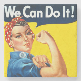 Rosie de Riveter (Iconisch Poster) (We kunnen het! Stenen Onderzetter