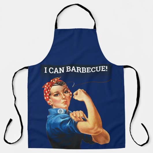 Rosie de Riveter Ik kan Barbeque Grill Master Schort (Voorkant)