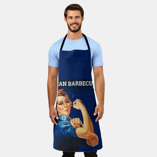 Rosie de Riveter Ik kan Barbeque Grill Master Schort (Gedragen)