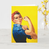Rosie De Riveter Kaart (Gele Bloem)