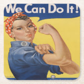 Rosie de Riveter Kartonnen Onderzetters (Voorkant)
