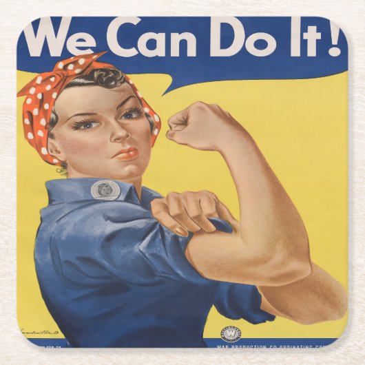 Rosie de Riveter Kartonnen Onderzetters (Voorkant)