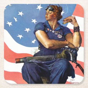 Rosie de Riveter Kartonnen Onderzetters