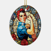 Rosie de Riveter Keramisch Ornament (Rechts)