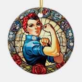 Rosie de Riveter Keramisch Ornament (Voorkant)