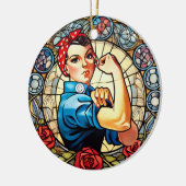 Rosie de Riveter Keramisch Ornament (Links)