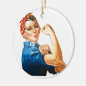 Rosie de Riveter Keramisch Ornament (Links)