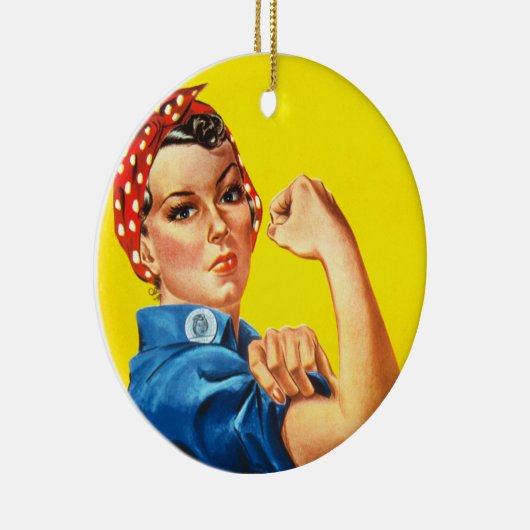 Rosie De Riveter Keramisch Ornament (Rechts)