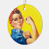Rosie De Riveter Keramisch Ornament (Links)