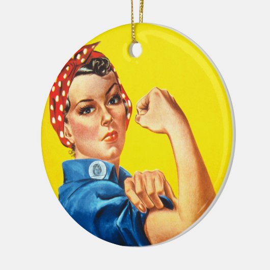 Rosie De Riveter Keramisch Ornament (Links)