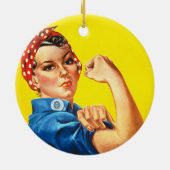 Rosie De Riveter Keramisch Ornament (Achterkant)