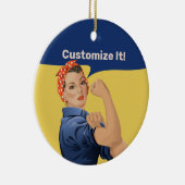 Rosie de Riveter Keramisch Ornament (Rechts)