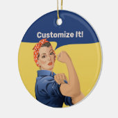 Rosie de Riveter Keramisch Ornament (Links)