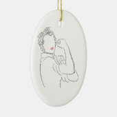 Rosie de Riveter Keramisch Ornament (Rechts)