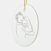 Rosie de Riveter Keramisch Ornament (Links)
