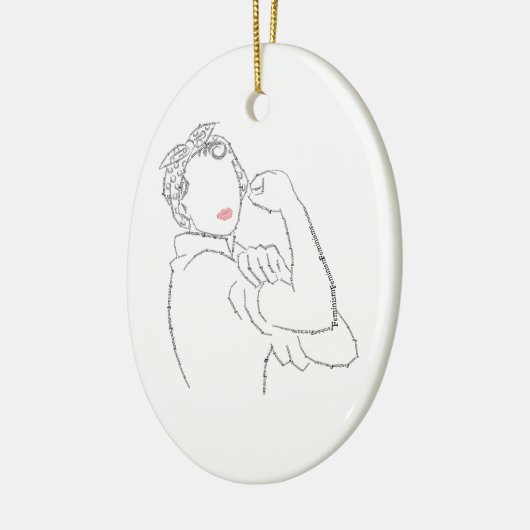 Rosie de Riveter Keramisch Ornament (Links)