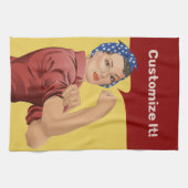 Rosie de Riveter Kitchen Towel Theedoek (Horizontaal)