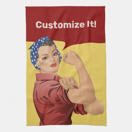 Rosie de Riveter Kitchen Towel Theedoek (Verticaal)