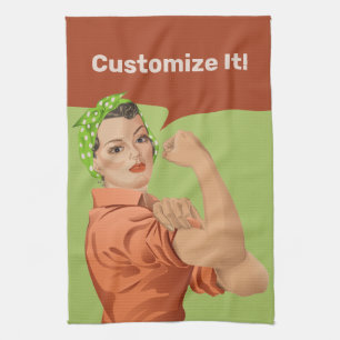 Rosie de Riveter Kitchen Towel Theedoek