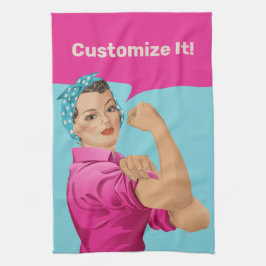 Rosie de Riveter Kitchen Towel Theedoek