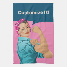 Rosie de Riveter Kitchen Towel Theedoek