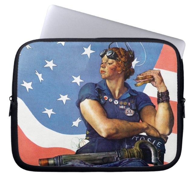 "Rosie de Riveter" Laptop Sleeve (Voorkant)
