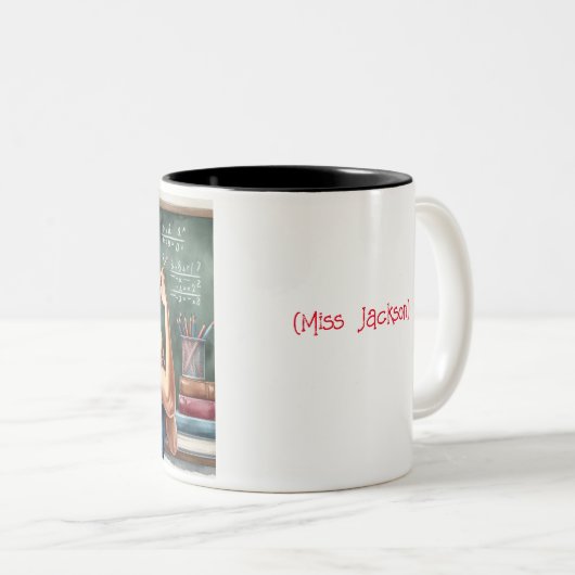 Rosie de Riveter Leraar Tweekleurige Koffiemok (Voorkant rechts)