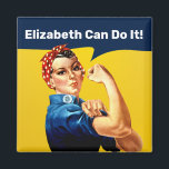 Rosie de Riveter | Magneet | Personaliseren<br><div class="desc">Dit kunstwerk is pijnlijk ontsproten van het originele WW2 poster van Rosie de Riveter. Houd het op uw bureau in uw kantoor of thuis om u te motiveren om door u te gaan aan-doe lijst. Maakt een uitstekend cadeau voor studenten of docenten die weer naar school gaan, of afstudeerders die...</div>