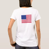 Rosie de Riveter met de Amerikaanse vlag. T-shirt (Achterkant)