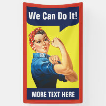 Rosie de Riveter met je aangepaste tekst