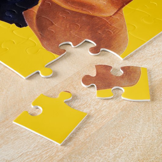 Rosie de riveter met masker - voeg uw eigen slogan legpuzzel (Zijkant)