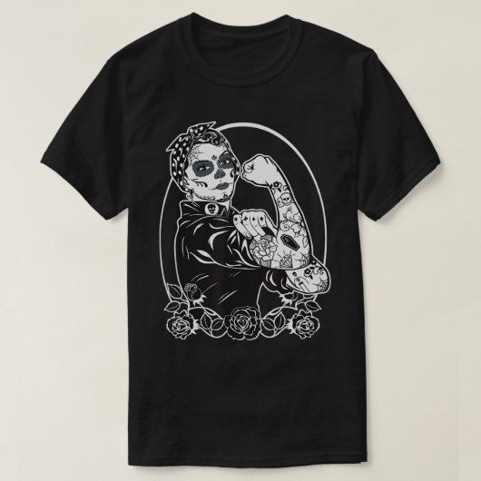 Rosie de Riveter Muertos Feminist T-shirt (Design voorkant)