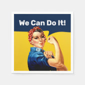Rosie de Riveter | Napkin | Aangepaste tekst Servet (Voorkant)