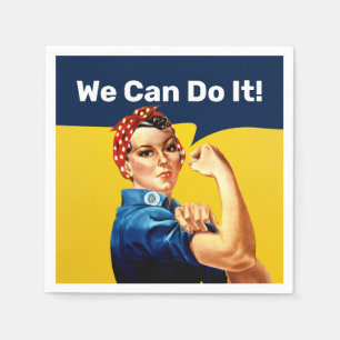 Rosie de Riveter   Napkin   Aangepaste tekst Servet