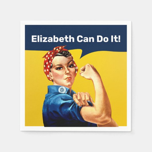 Rosie de Riveter | Napkin | Personaliseren Servet (Voorkant)