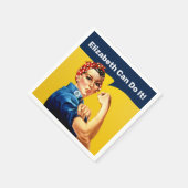 Rosie de Riveter | Napkin | Personaliseren Servet (Hoek)