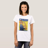 Rosie de Riveter Onbewerkte  foto's Oud-West T-shirt (Voorkant volledig)