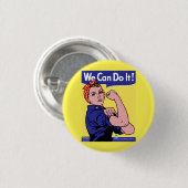Rosie de Riveter ontmoeten Roy Lichtenstein Pop Ar Ronde Button 3,2 Cm (Voorkant /achterkant)