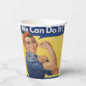 Rosie de Riveter Papieren Bekers (Voorkant)