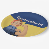 Rosie de Riveter Papieren Bordje (Gekanteld)