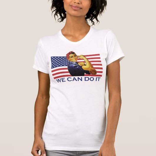 Rosie de Riveter Patriotic t shirt (Voorkant)
