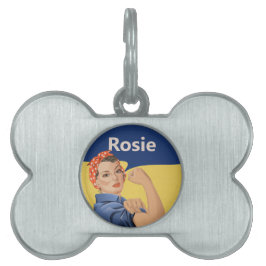 Rosie de Riveter Pet ID Tag Huisdieren Naamplaatje
