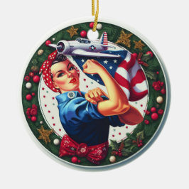 Rosie de Riveter Pin-up Meisje Kerst Ornament