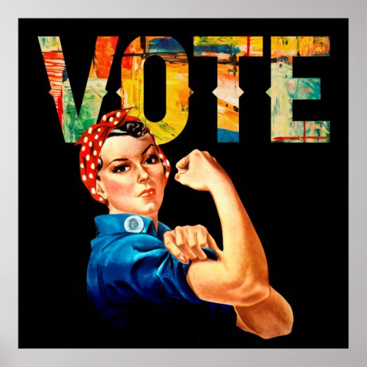 Rosie de Riveter Politieke Poster Verkiezingen (Voorkant)