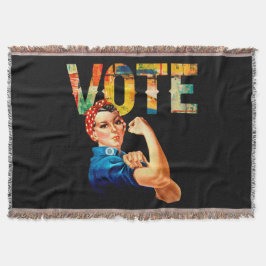 Rosie de Riveter Politieke Poster Verkiezingen Deken