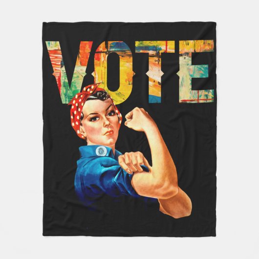 Rosie de Riveter Politieke Poster Verkiezingen Fleece Deken (Voorkant)