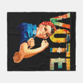 Rosie de Riveter Politieke Poster Verkiezingen Fleece Deken (Voorkant (Horizontaal))