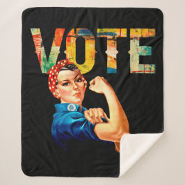 Rosie de Riveter Politieke Poster Verkiezingen Sherpa Deken